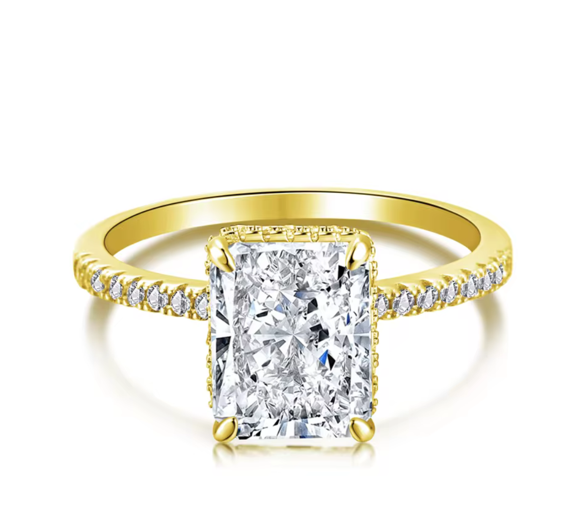 “Marry me” 18K gold plated zirconia ring