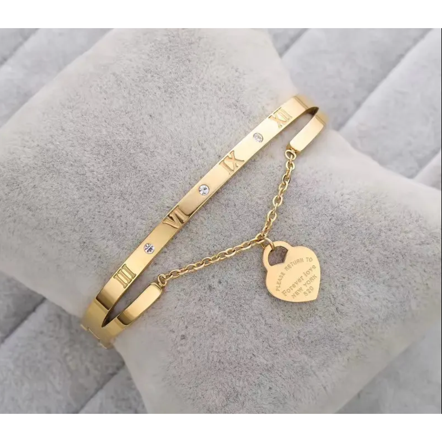 Zara New York with love gold 18k bangle