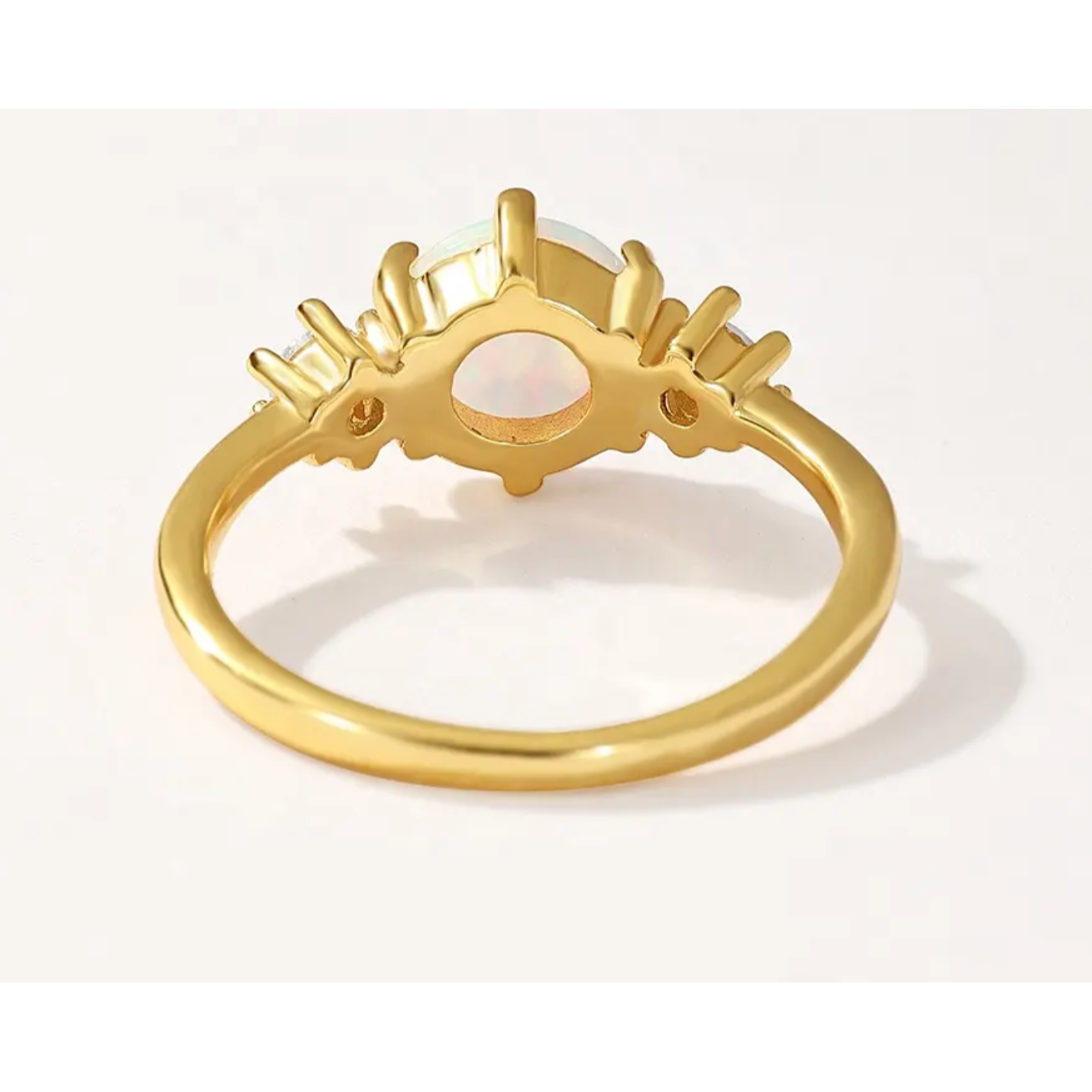 Celestia 18k gold vermeil opal ring