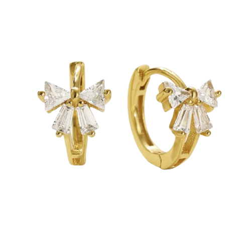 Lexi 18k gold vermeil bow earrings