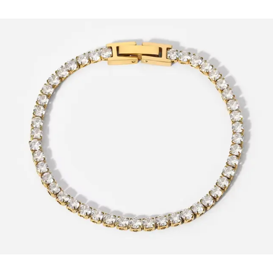 Lily gold plated 18k tennis bracelet