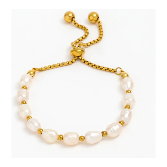 Stella 18K gold fresh water pearl bracelet