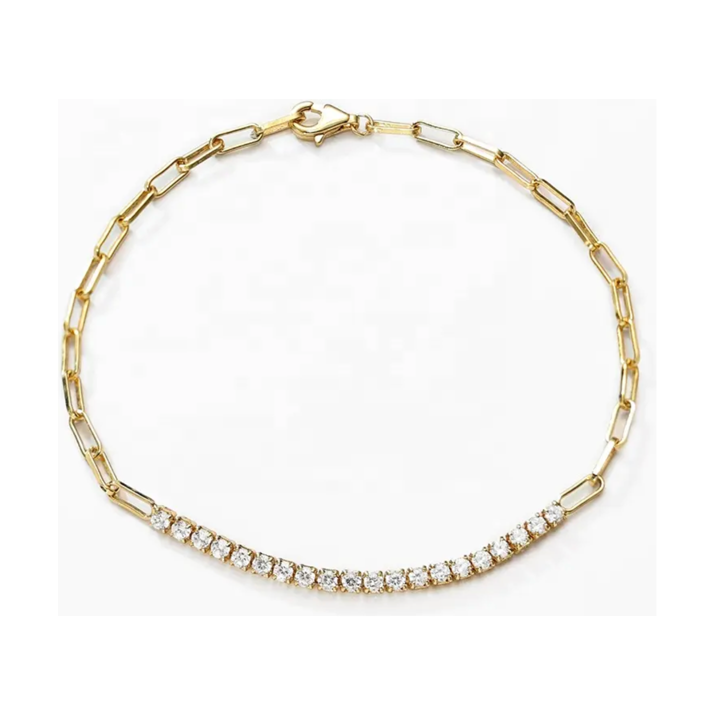Lyra luxury 18k gold vermeil tennis chain