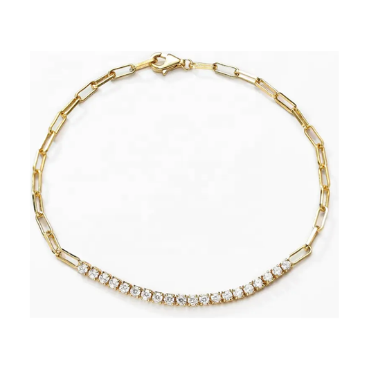 Lyra luxury 18k gold vermeil tennis chain