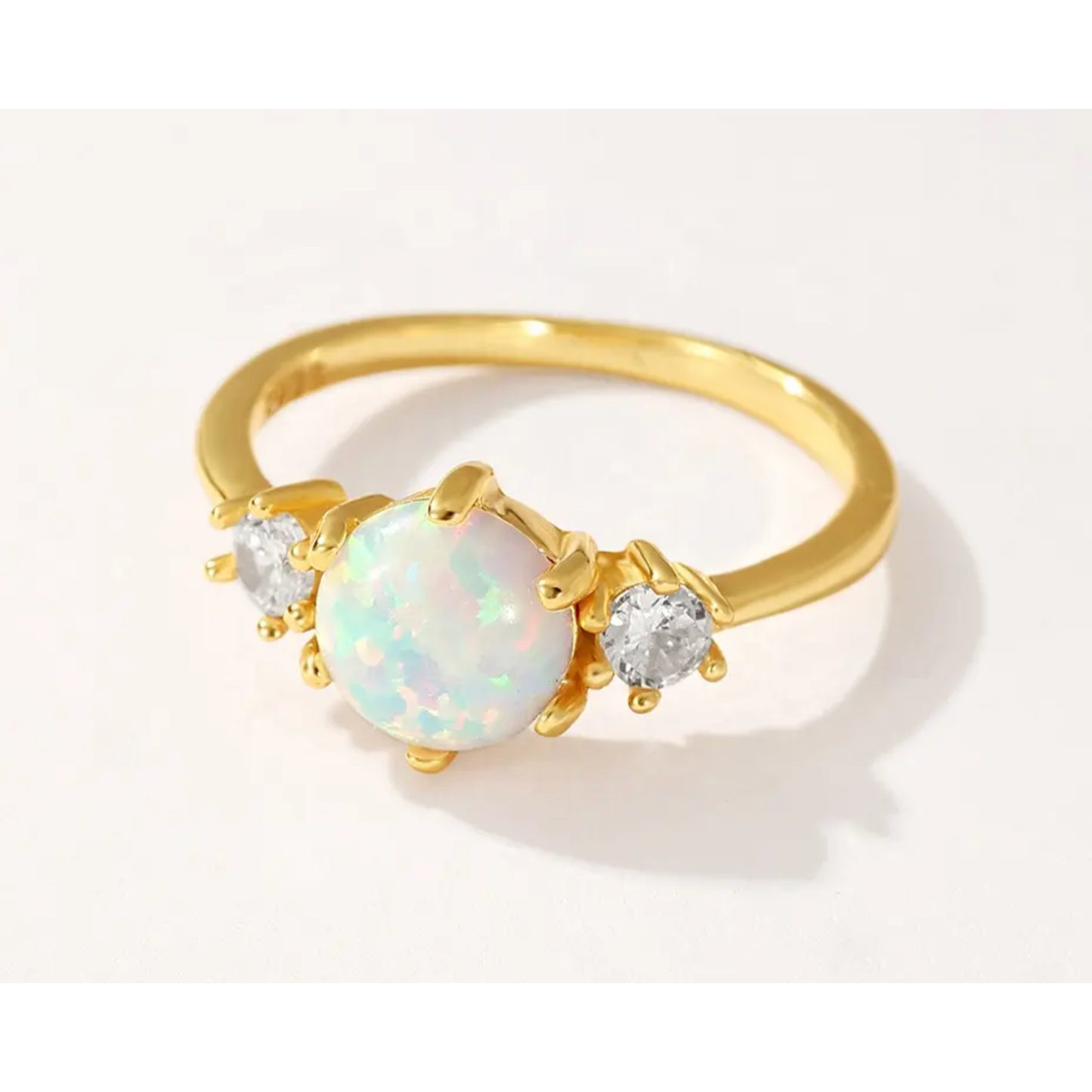 Celestia 18k gold vermeil opal ring