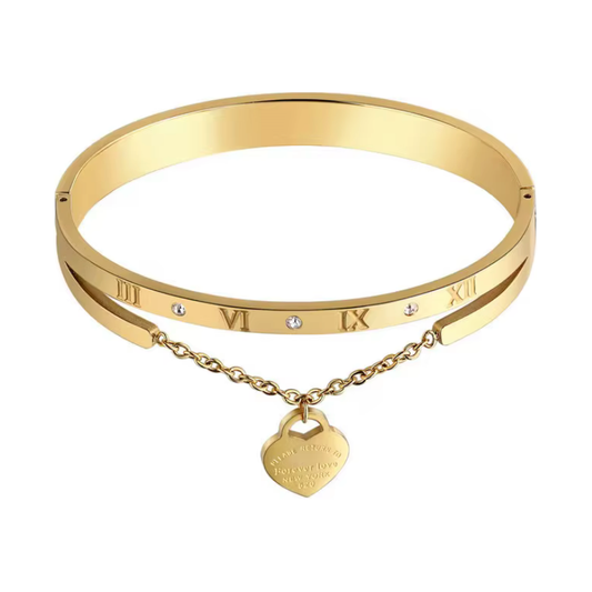 Zara New York with love gold 18k bangle