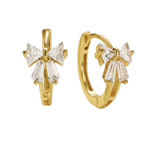 Lexi 18k gold vermeil bow earrings