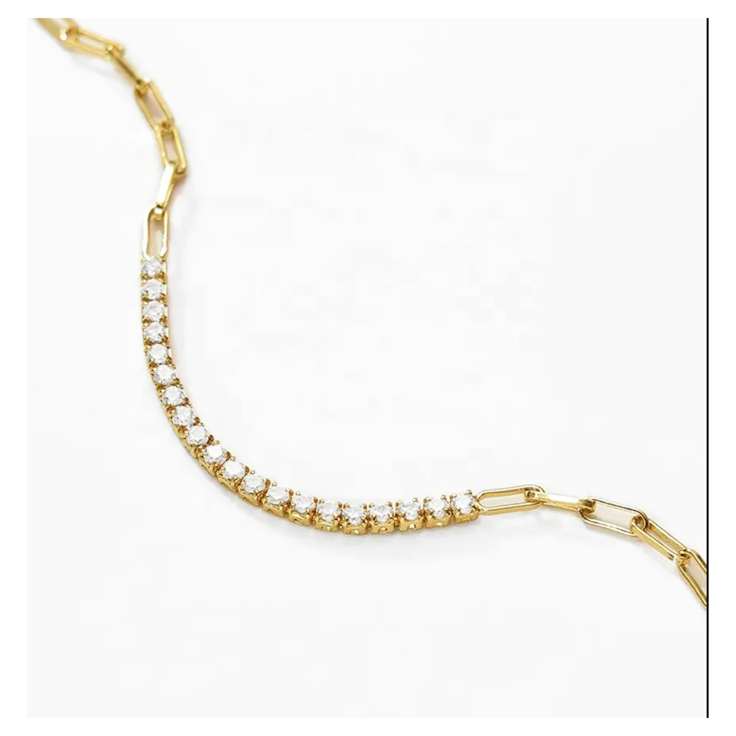 Lyra luxury 18k gold vermeil tennis chain